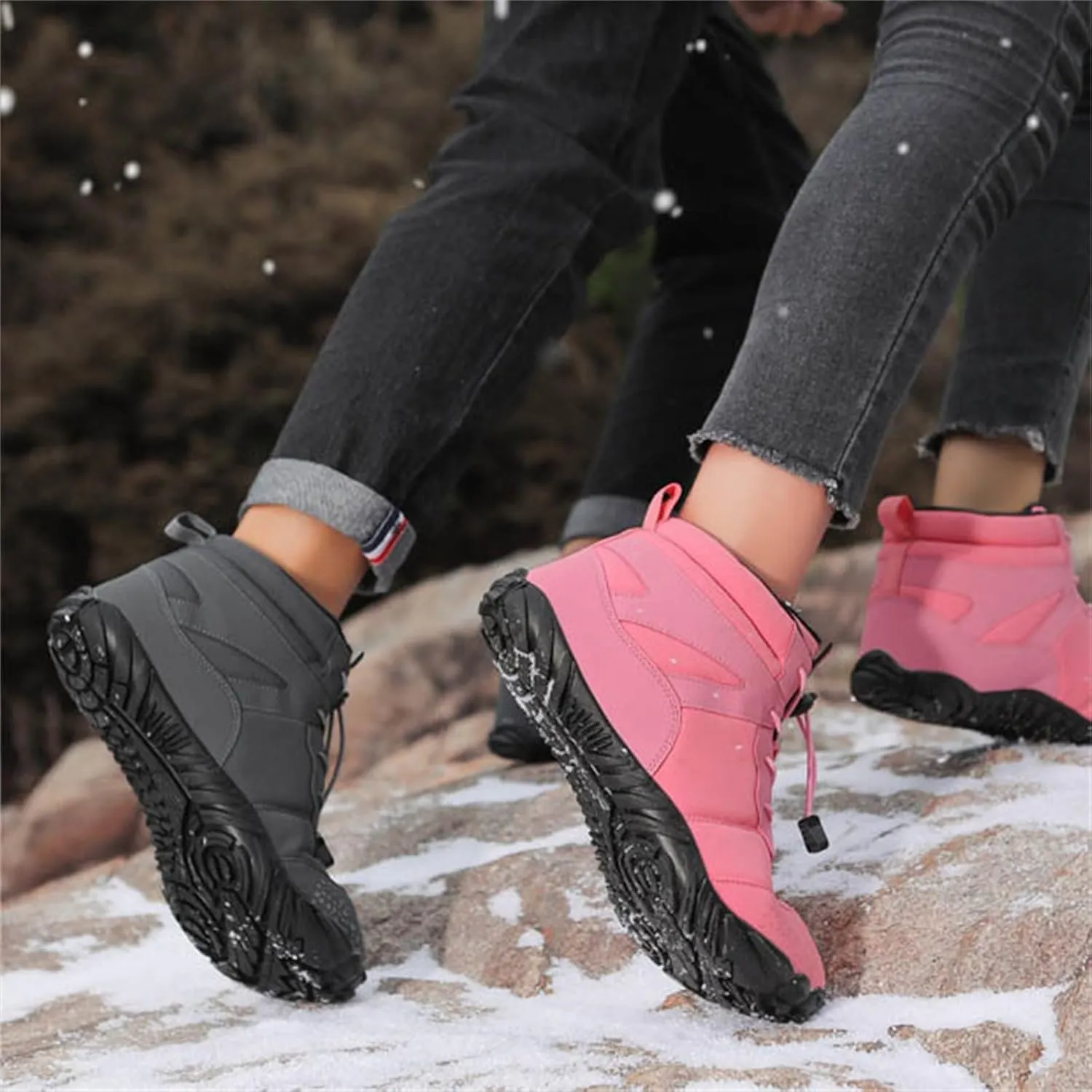 Men's Work Boots Wide Width Hiking Sneakers Shoes Warm Women's Safety Shoes Composite Toe Waterproof Platform Botas Slip Resistant Hike Grounded Footwear