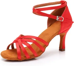 MSMAX Women's Practice Ballroom Dancing Shoes Indoor Performance Latin Dance Shoes for Woman