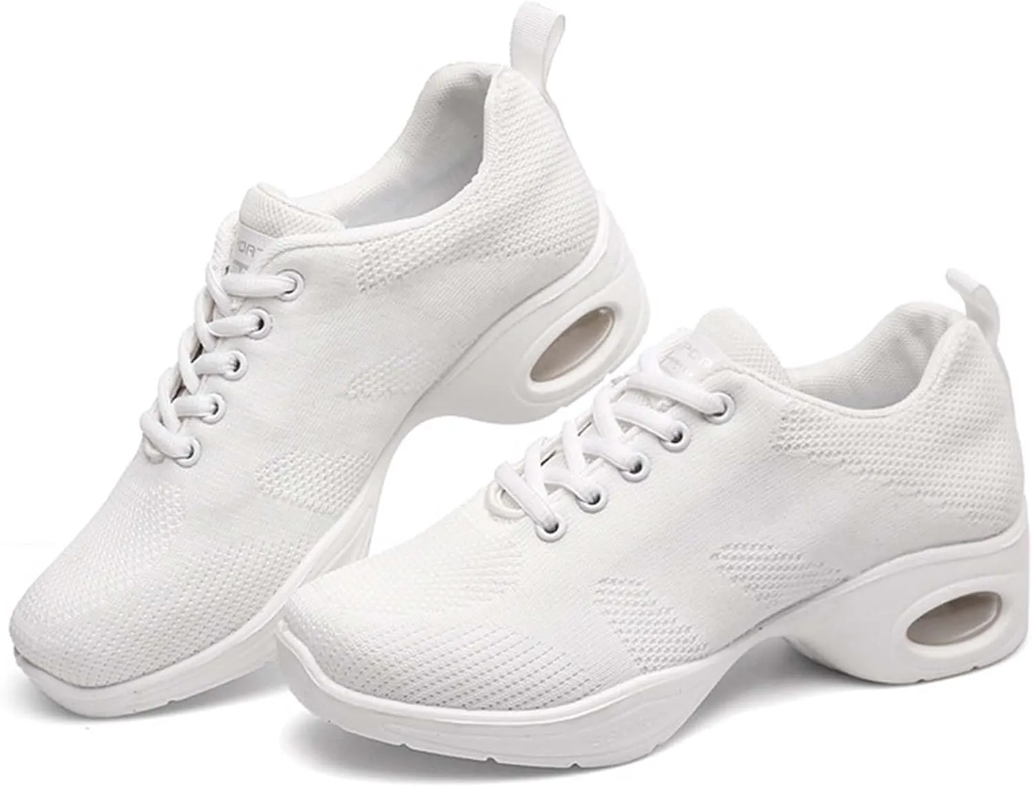 ONAIC Women's Jazz Dance Shoes Lace-Up Sneakers Modern Breathable Dance Shoe Athletic Walking Dance Trainers