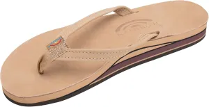 Rainbow Sandals Women's Double Layer, Narrow Strap, Leather Sandals w/Arch