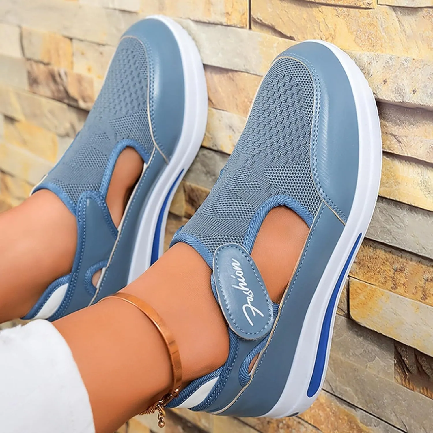 Sandalias para Mujer Elegantes, Womens Platform Sandals Ankle Straps Wedges Sandals Casual Summer Closed Toe Sandals