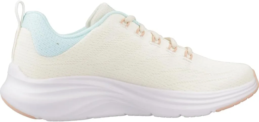 Skechers Vapor Foam Women's Sporty Lace-up Air-Cooled Vegn Trainers (Beige, US 9), Yellow