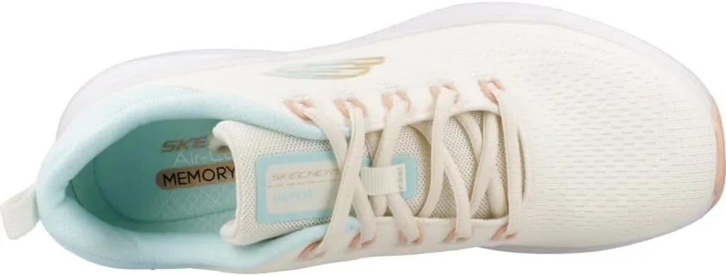 Skechers Vapor Foam Women's Sporty Lace-up Air-Cooled Vegn Trainers (Beige, US 9), Yellow