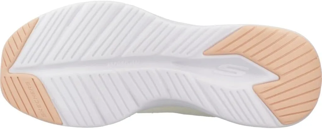 Skechers Vapor Foam Women's Sporty Lace-up Air-Cooled Vegn Trainers (Beige, US 9), Yellow