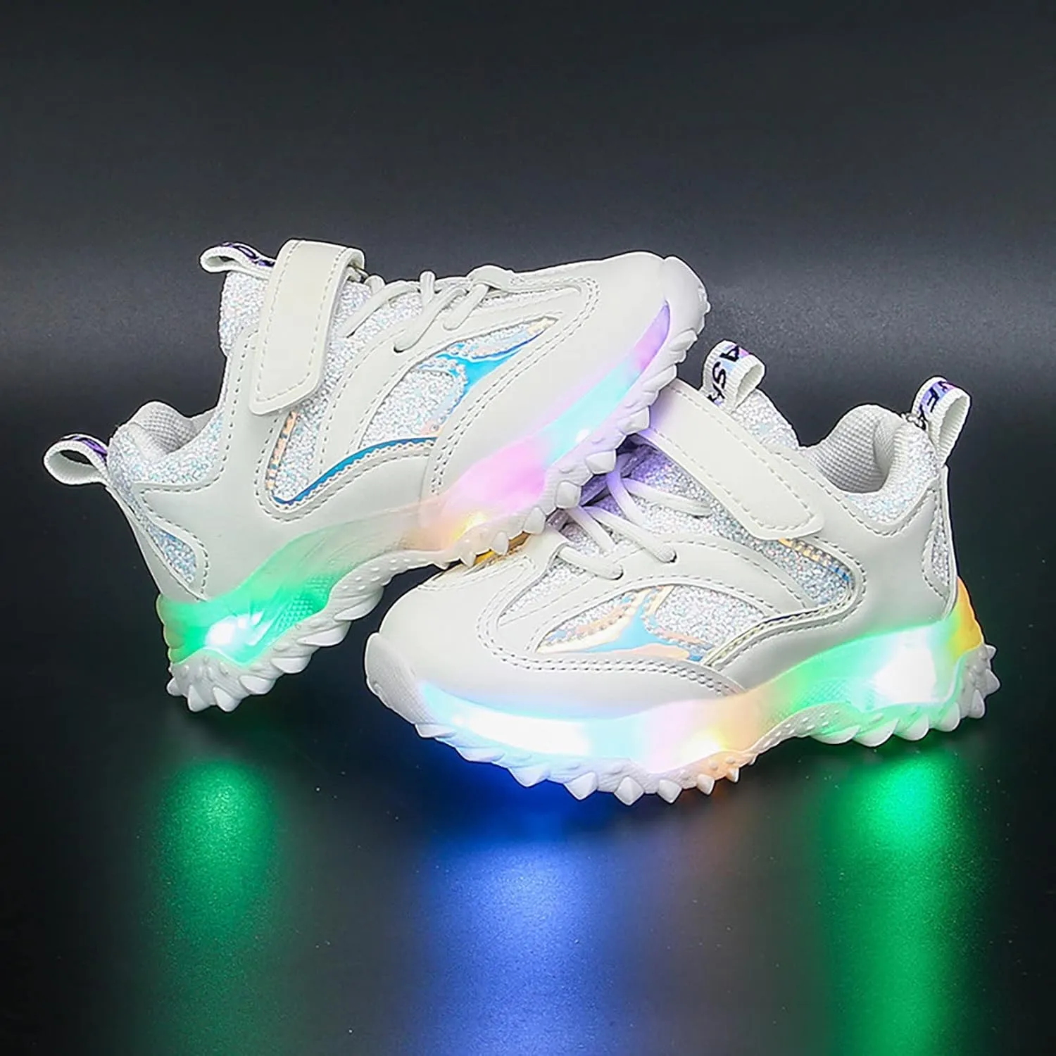Spring Autumn Non Slip Soft Shoes Sole Baby Toddler LED Flashing Lights Shoes Boys Girls Kids Sports Cute Shoes