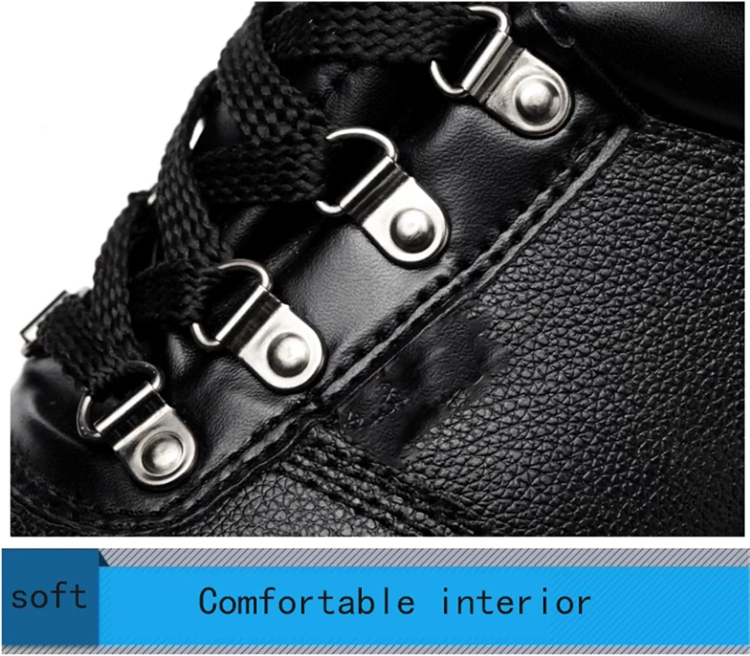 Steel Toe Work Boots for Men, Men's Comfortable Waterproof Non-slip Safety Steel Toe Work Boots, Puncture Proof Construction Shoes, for Welder Industrial, Construction