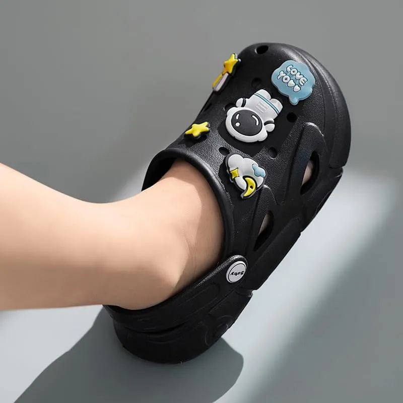 Summer Garden Shoes for Boys and Girls Unisex Pattern EVA Children's Shoes Lining Clog Kid Slippers