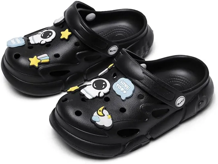 Summer Garden Shoes for Boys and Girls Unisex Pattern EVA Children's Shoes Lining Clog Kid Slippers