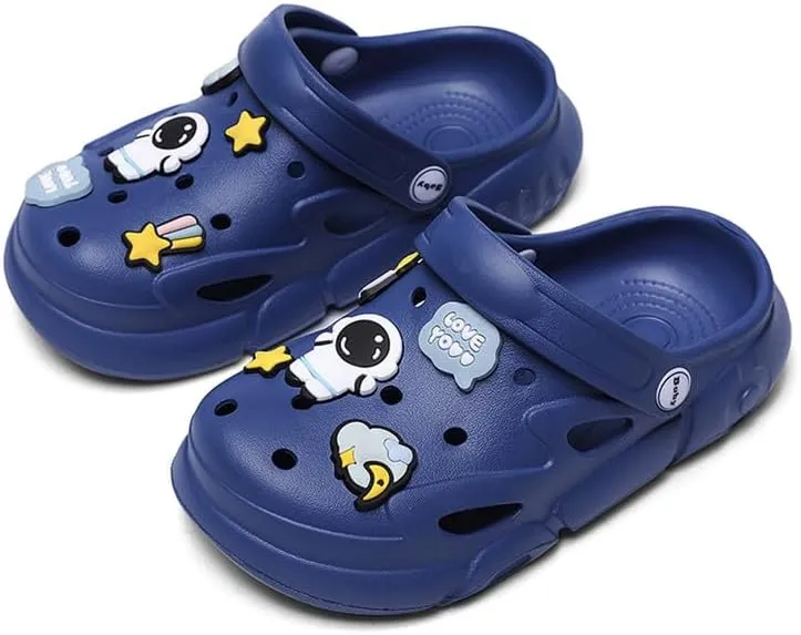 Summer Garden Shoes for Boys and Girls Unisex Pattern EVA Children's Shoes Lining Clog Kid Slippers