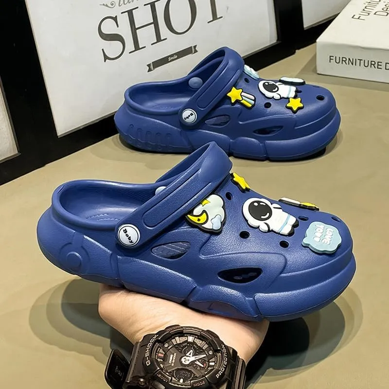 Summer Garden Shoes for Boys and Girls Unisex Pattern EVA Children's Shoes Lining Clog Kid Slippers