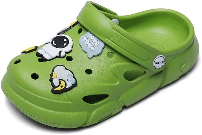 Summer Garden Shoes for Boys and Girls Unisex Pattern EVA Children's Shoes Lining Clog Kid Slippers
