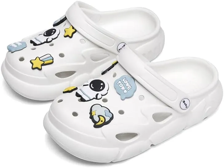 Summer Garden Shoes for Boys and Girls Unisex Pattern EVA Children's Shoes Lining Clog Kid Slippers