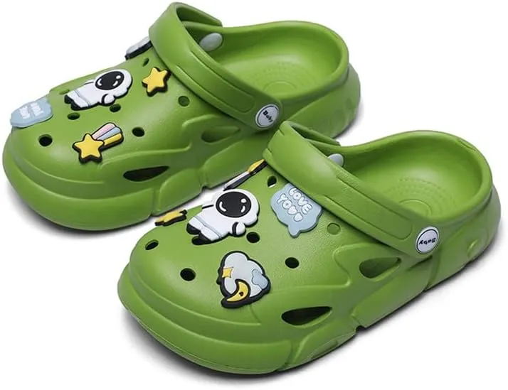 Summer Garden Shoes for Boys and Girls Unisex Pattern EVA Children's Shoes Lining Clog Kid Slippers
