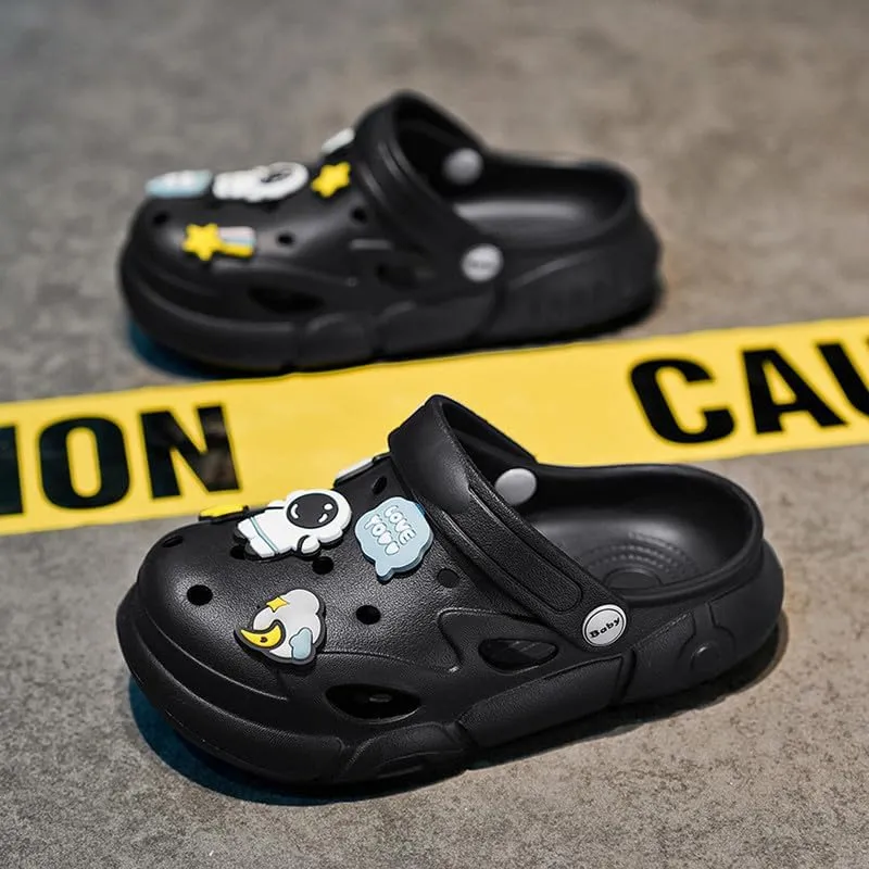 Summer Garden Shoes for Boys and Girls Unisex Pattern EVA Children's Shoes Lining Clog Kid Slippers
