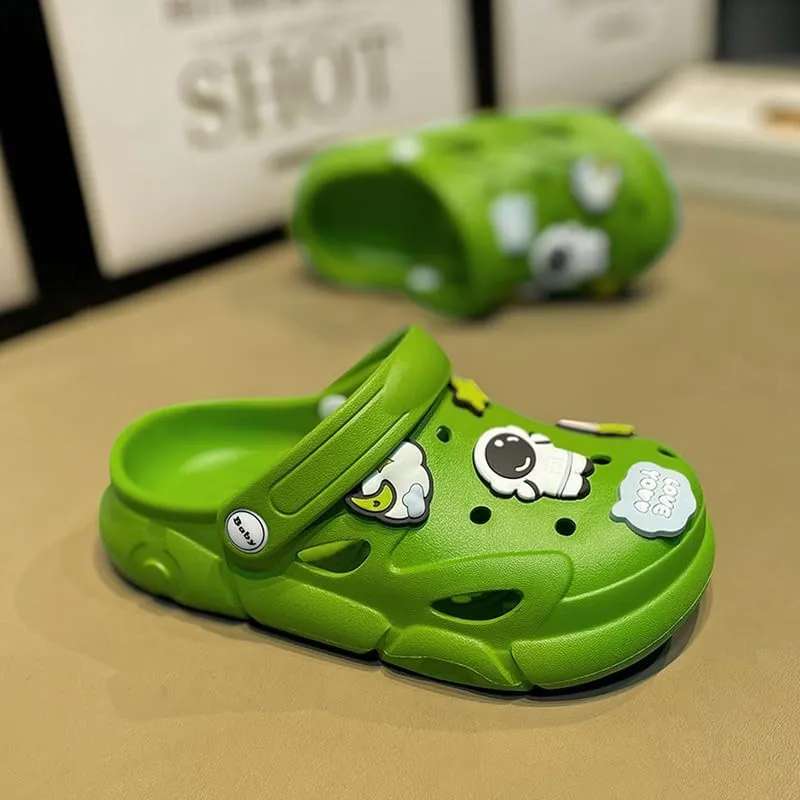 Summer Garden Shoes for Boys and Girls Unisex Pattern EVA Children's Shoes Lining Clog Kid Slippers