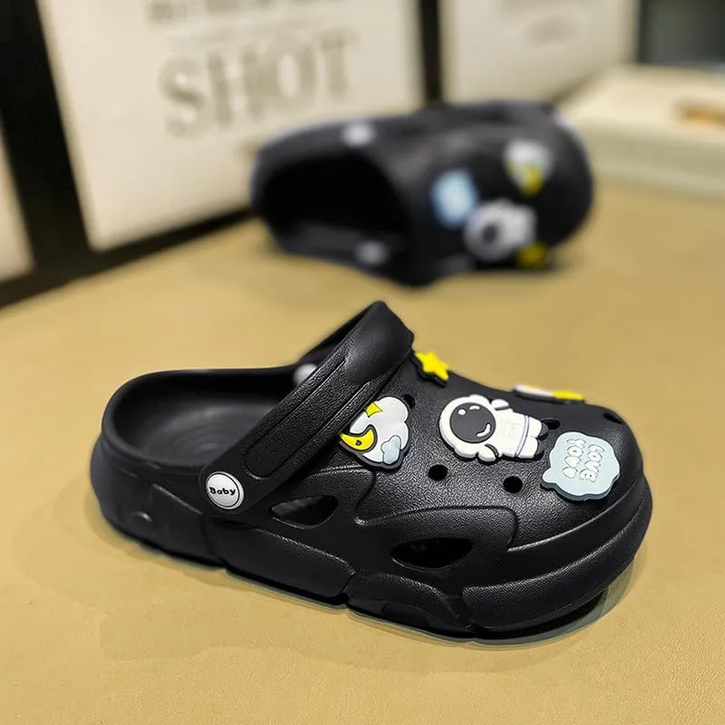 Summer Garden Shoes for Boys and Girls Unisex Pattern EVA Children's Shoes Lining Clog Kid Slippers