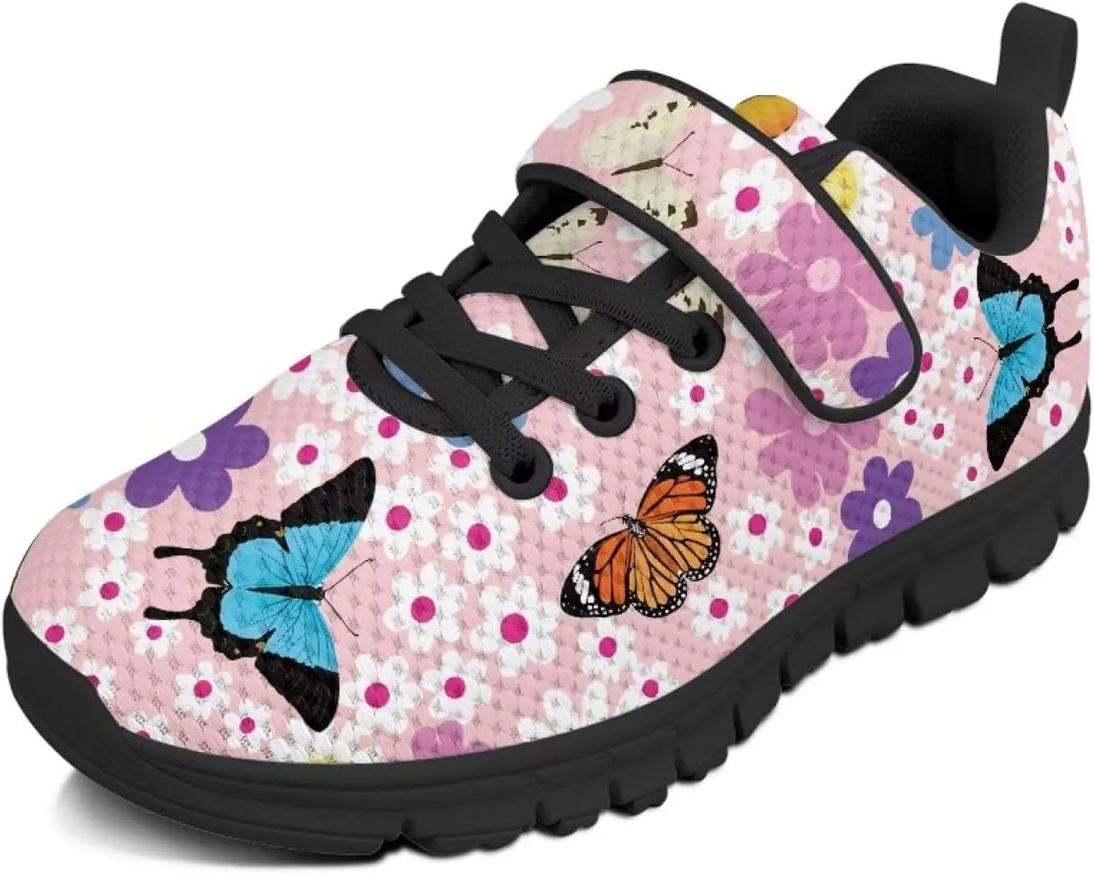 Tennis Shoes for Boys Girls Slip On Strap Athletic Running Shoes Sneaker Wide Barefoot School Sneakers for Children/Big Kids/Toddler US 11-15