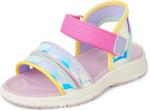 The Children's Place Girl's Baby Toddler Sporty Sandals with Adjustable Straps