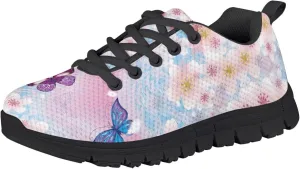 Toddler Kid's Cute Lightweight Running Athletic Shoes Non Slip Casual Walking Shoe Lace-Up Low Top Sneakers Outdoor