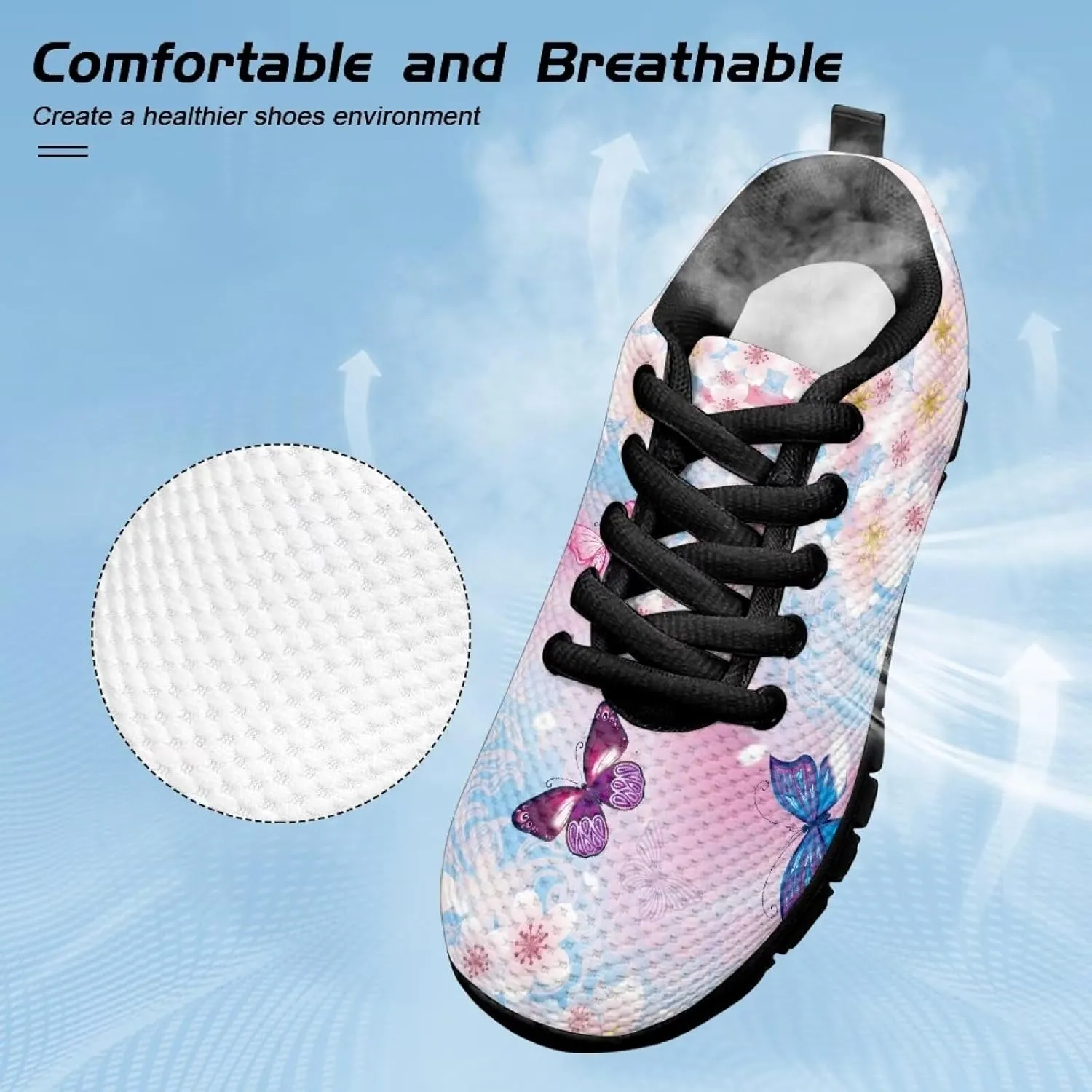 Toddler Kid's Cute Lightweight Running Athletic Shoes Non Slip Casual Walking Shoe Lace-Up Low Top Sneakers Outdoor