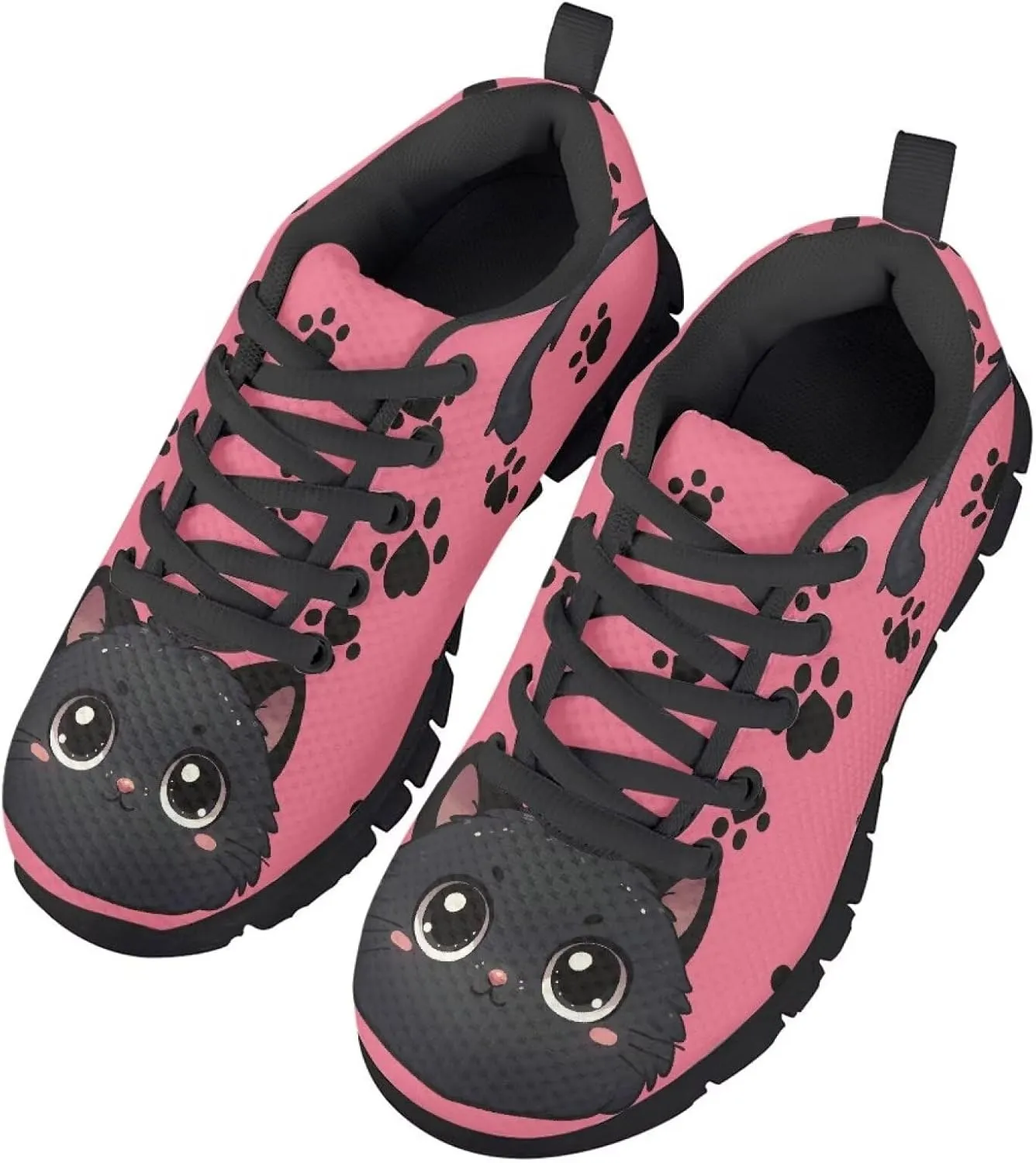 Toddler Kid's Cute Lightweight Running Athletic Shoes Non Slip Casual Walking Shoe Lace-Up Low Top Sneakers Outdoor