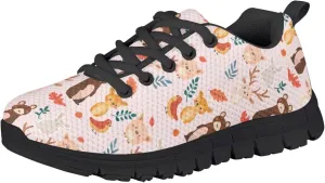 Toddler Kid's Cute Lightweight Running Athletic Shoes Non Slip Casual Walking Shoe Lace-Up Low Top Sneakers Outdoor