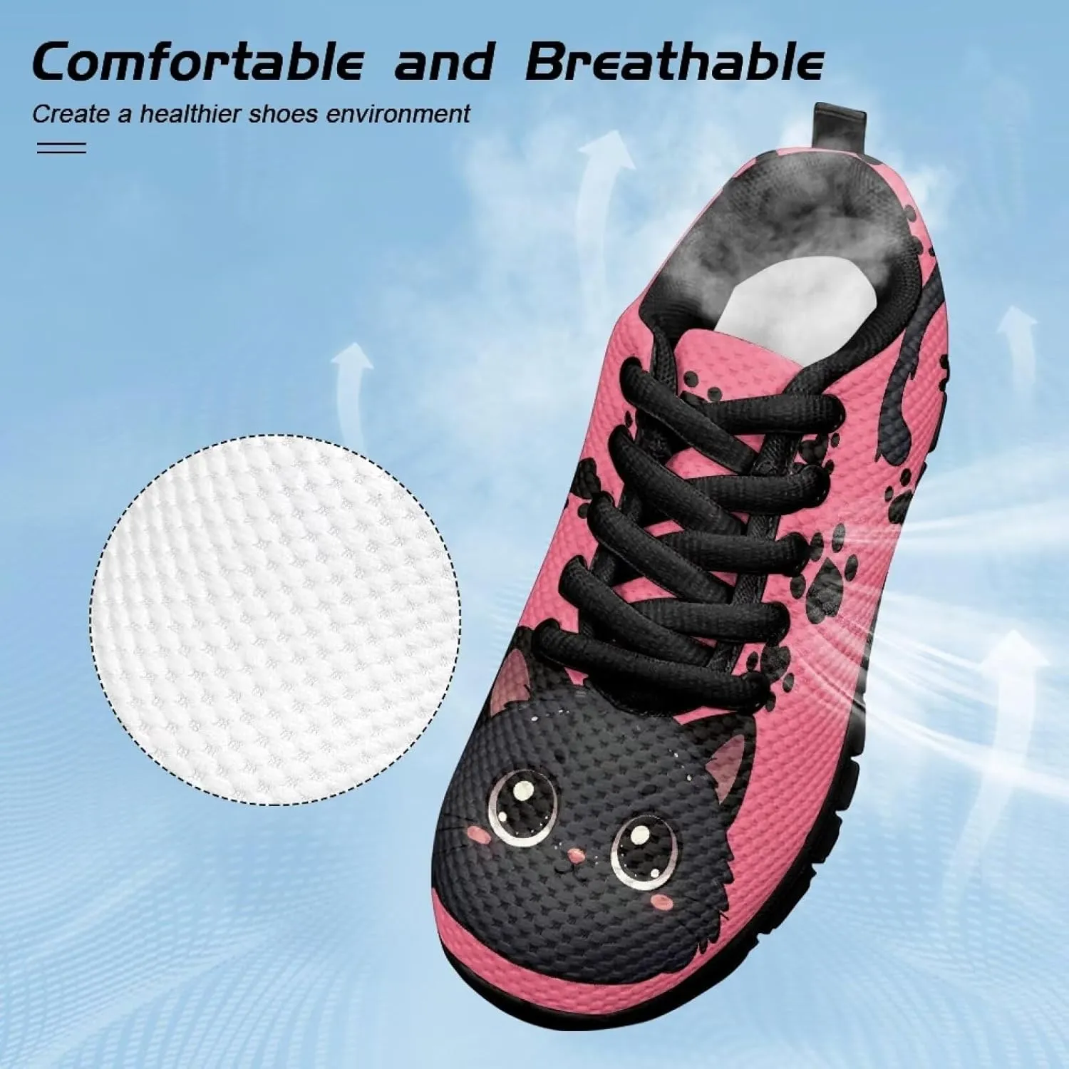 Toddler Kid's Cute Lightweight Running Athletic Shoes Non Slip Casual Walking Shoe Lace-Up Low Top Sneakers Outdoor
