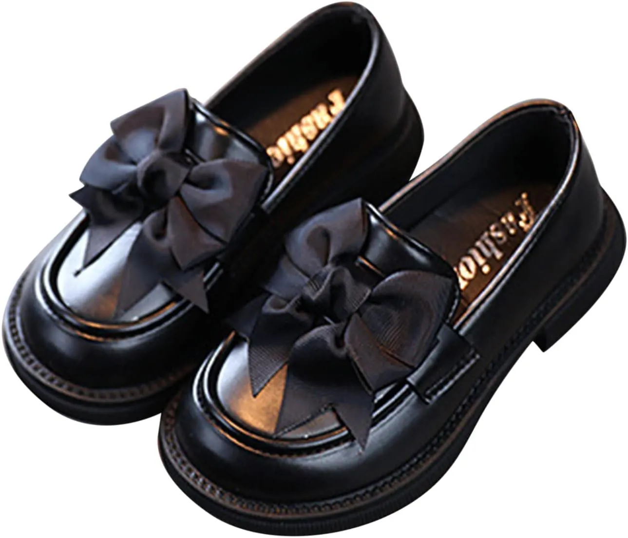 Toddler Little Kid Girls British Style School Bowknot Shoes Princess Performance Shoes Shoes with Lights Girls