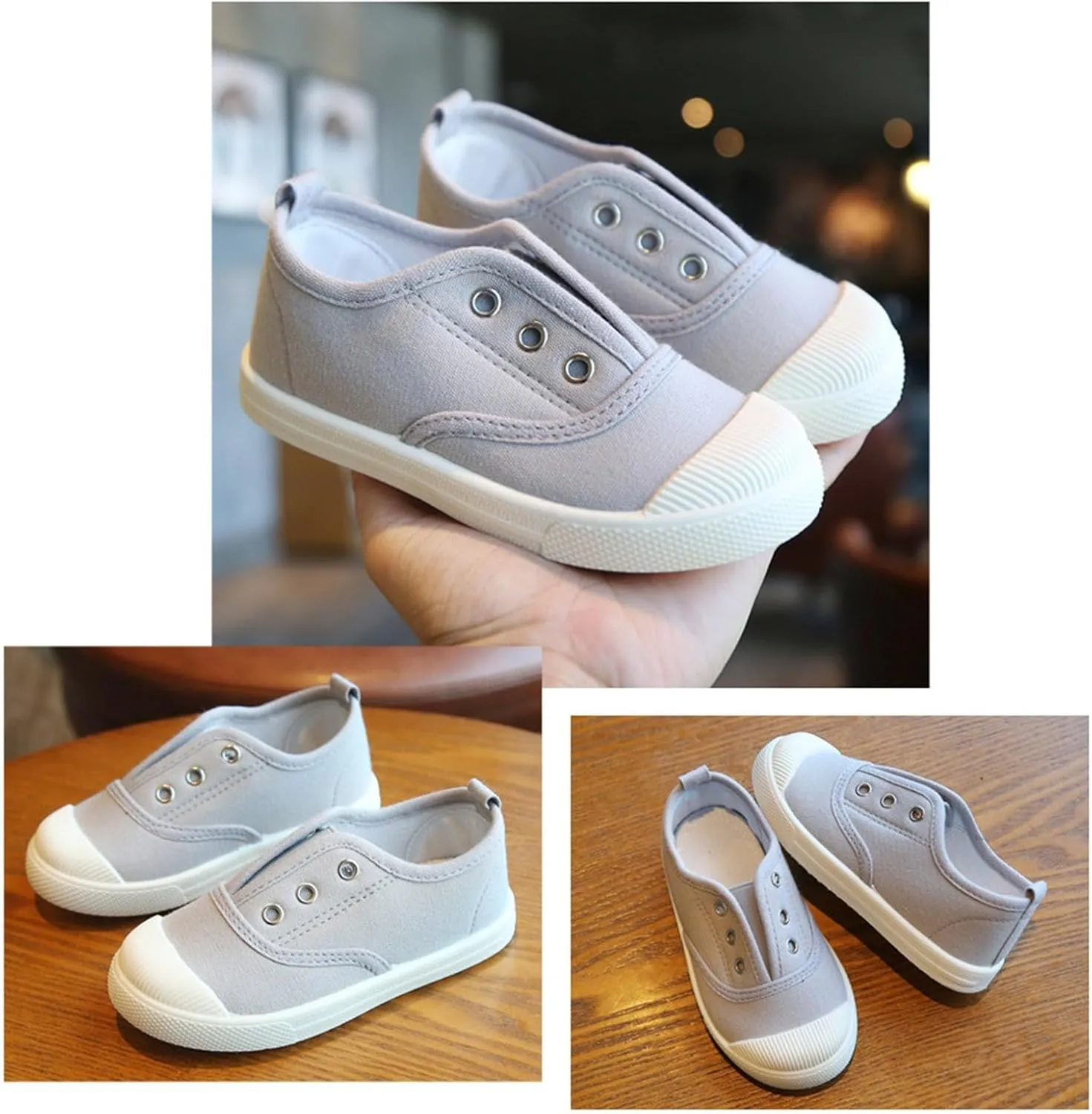 Toddler Shoes Children's Canvas Shoes Breathable Boys' and Girls' Shoes Indoor Children's Shoes Rubber Sole Shoes
