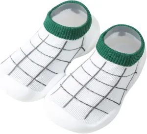 Toddler Sock Shoes Toddler Kids Infant Newborn Baby Boys Girls Shoes First Walkers Striped Plaid Antislip Sock Shoes B