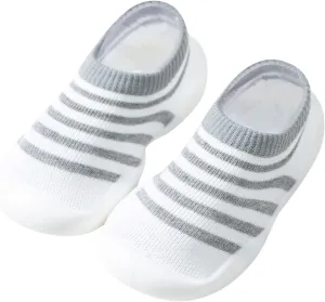 Toddler Sock Shoes Toddler Kids Infant Newborn Baby Boys Girls Shoes First Walkers Striped Plaid Antislip Sock Shoes B