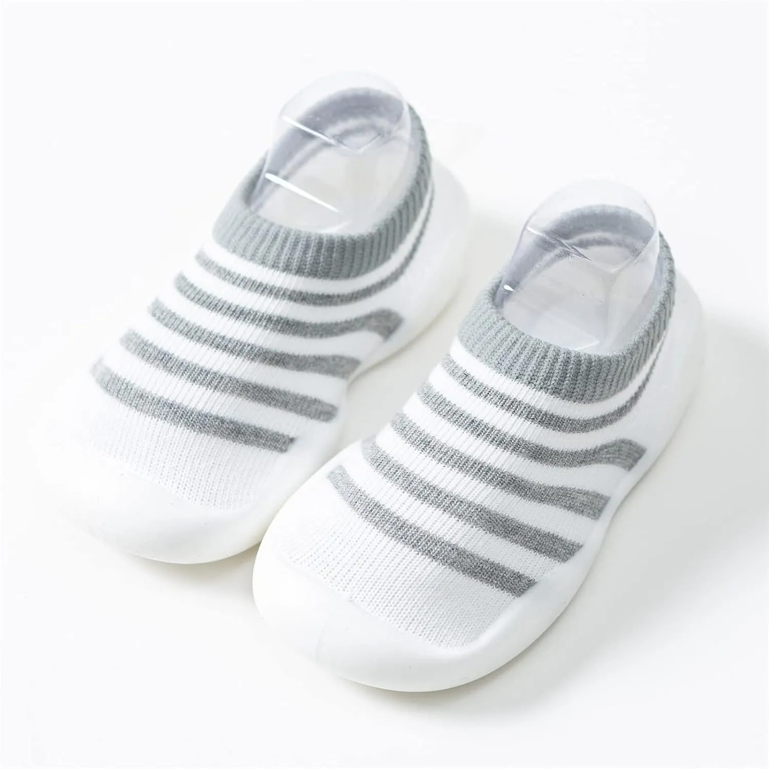 Toddler Sock Shoes Toddler Kids Infant Newborn Baby Boys Girls Shoes First Walkers Striped Plaid Antislip Sock Shoes B