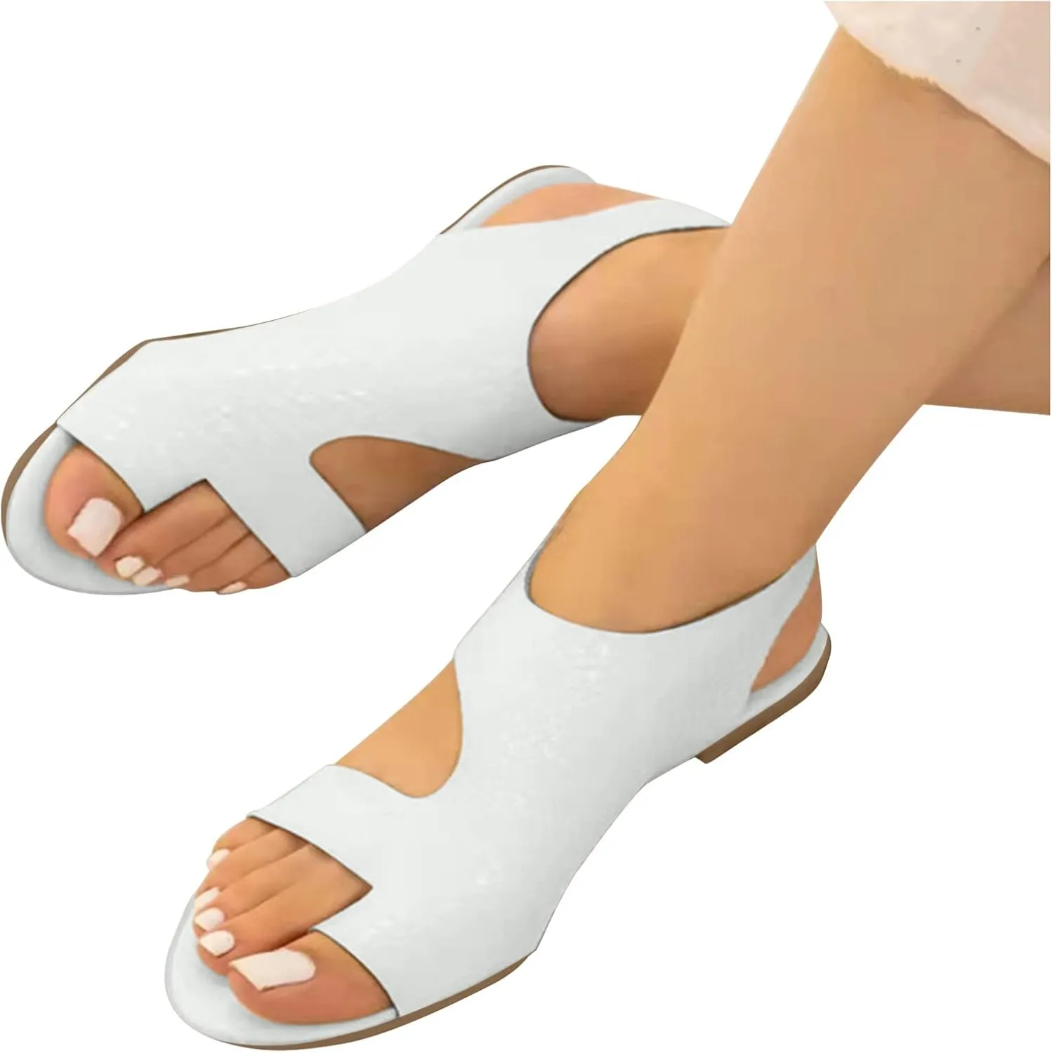 Trendy Women Clip Toe Roman Sandals 2025 Hook and Loop Plat Fisherman Sandal Non-Slip Beach Walking Sandales Dress Walking Flats