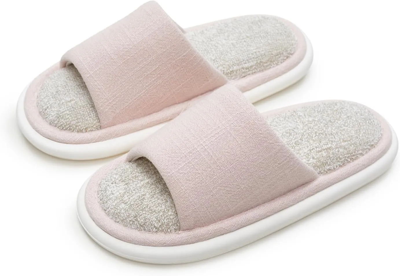 utune House Slippers Open Toe Slippers for Women Men Indoor Slippers Cozy Bedroom Slippers Women House Shoes