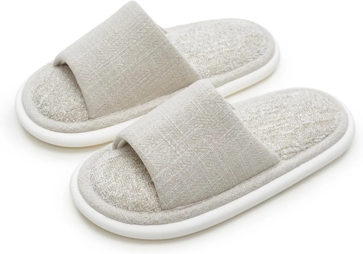utune House Slippers Open Toe Slippers for Women Men Indoor Slippers Cozy Bedroom Slippers Women House Shoes