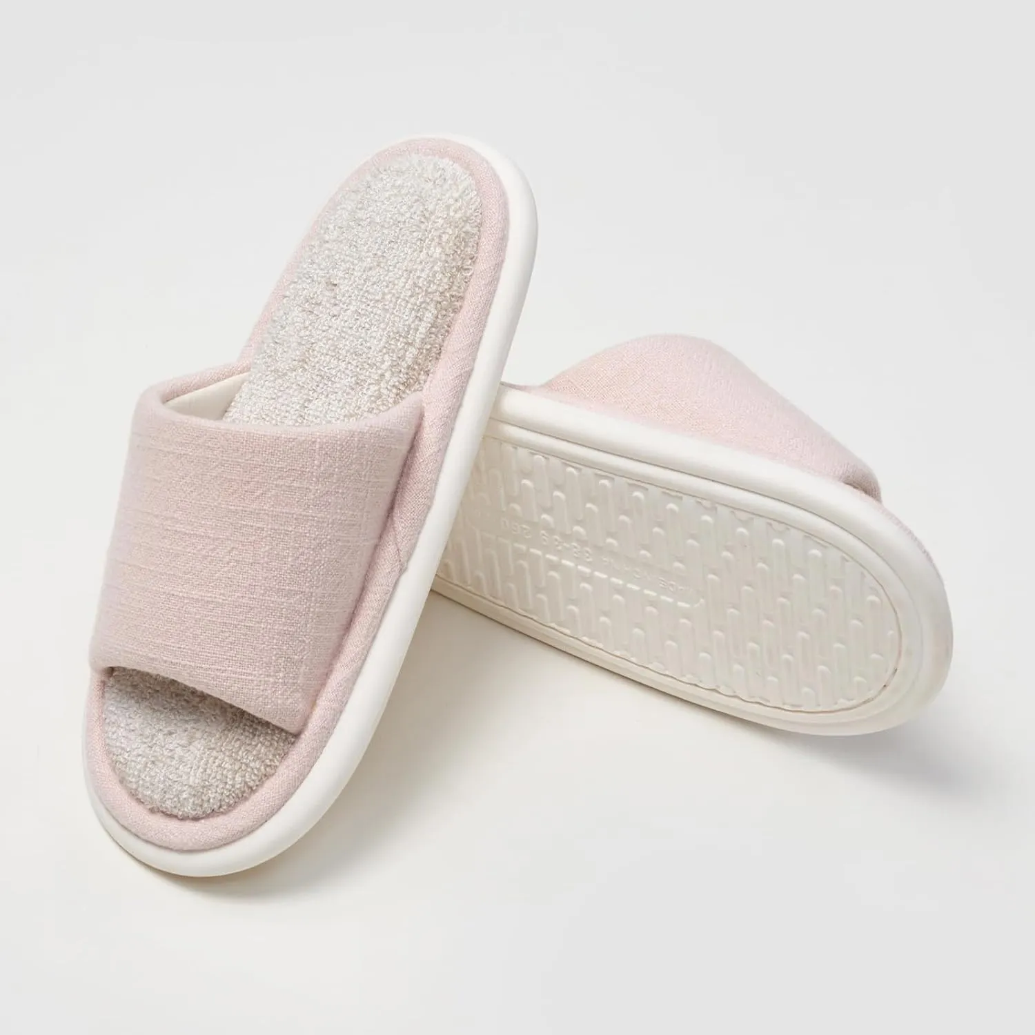 utune House Slippers Open Toe Slippers for Women Men Indoor Slippers Cozy Bedroom Slippers Women House Shoes