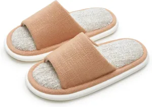 utune House Slippers Open Toe Slippers for Women Men Indoor Slippers Cozy Bedroom Slippers Women House Shoes