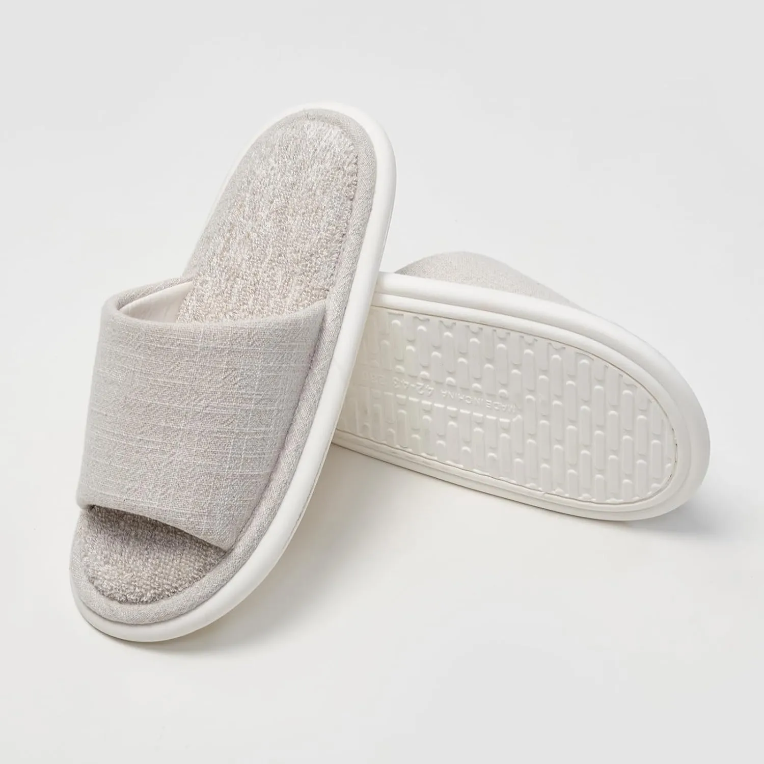 utune House Slippers Open Toe Slippers for Women Men Indoor Slippers Cozy Bedroom Slippers Women House Shoes