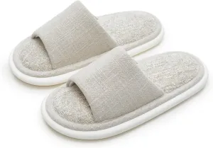 utune House Slippers Open Toe Slippers for Women Men Indoor Slippers Cozy Bedroom Slippers Women House Shoes