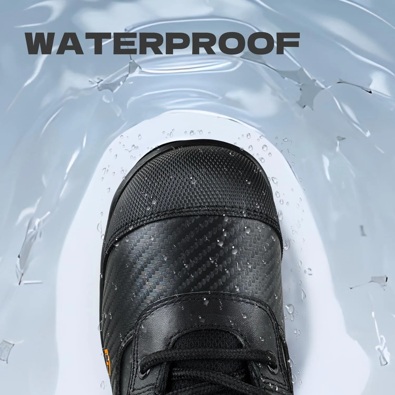 Waterproof Leather Soft/Steel Toe Work Boots For Men,Heavy Duty 6Inch Oil/Slip Resistant Rubber Outsole Comfortable Construction Industrial Safety Mens Work Boots