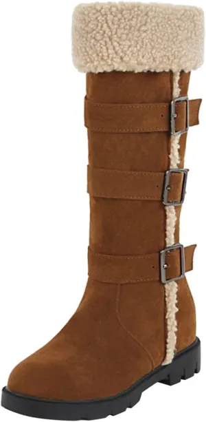 Winter Boots for Teens Waterproof Winter Boots Fleece Walking Shoes Insulated Outdoor Work Boots Work Boots for Men