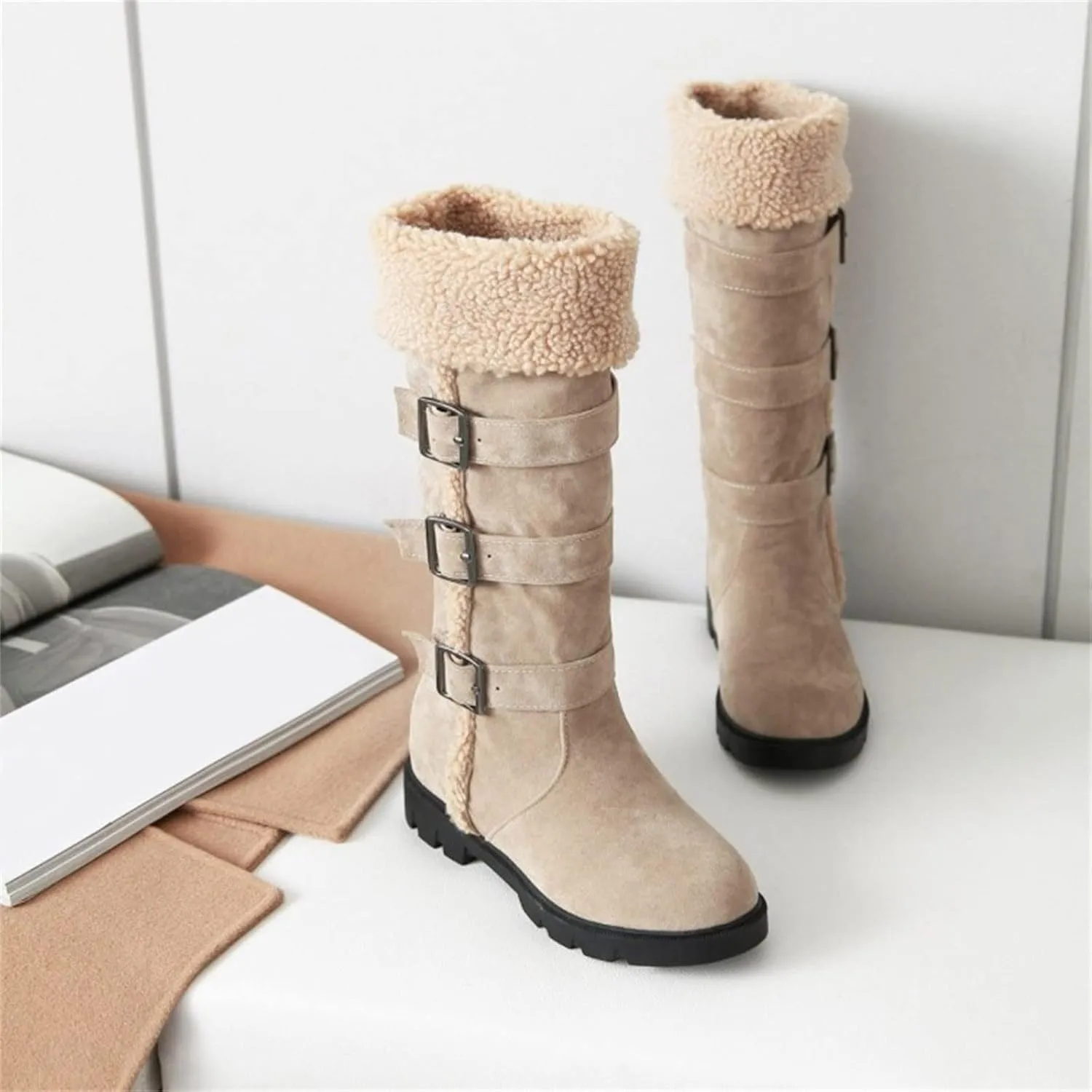 Winter Boots for Teens Waterproof Winter Boots Fleece Walking Shoes Insulated Outdoor Work Boots Work Boots for Men