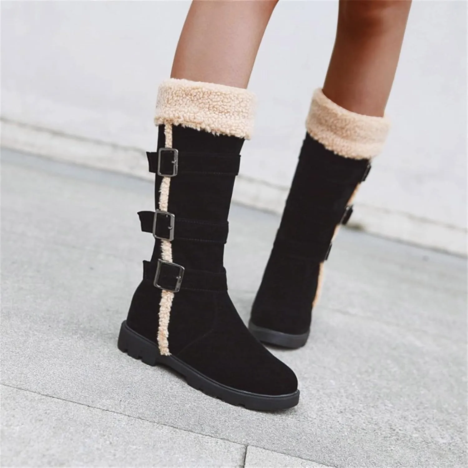 Winter Boots for Teens Waterproof Winter Boots Fleece Walking Shoes Insulated Outdoor Work Boots Work Boots for Men