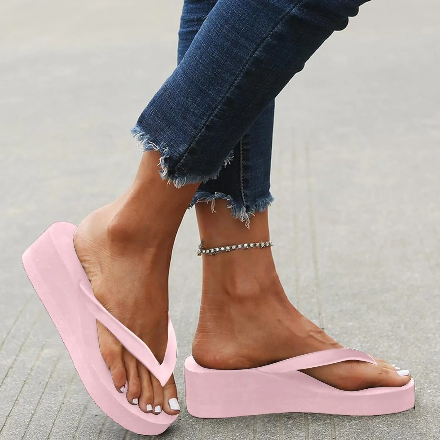 Women Flip Flops Women's Sandals Slippers Beach Shoes Platform Comfortable Walking Summer