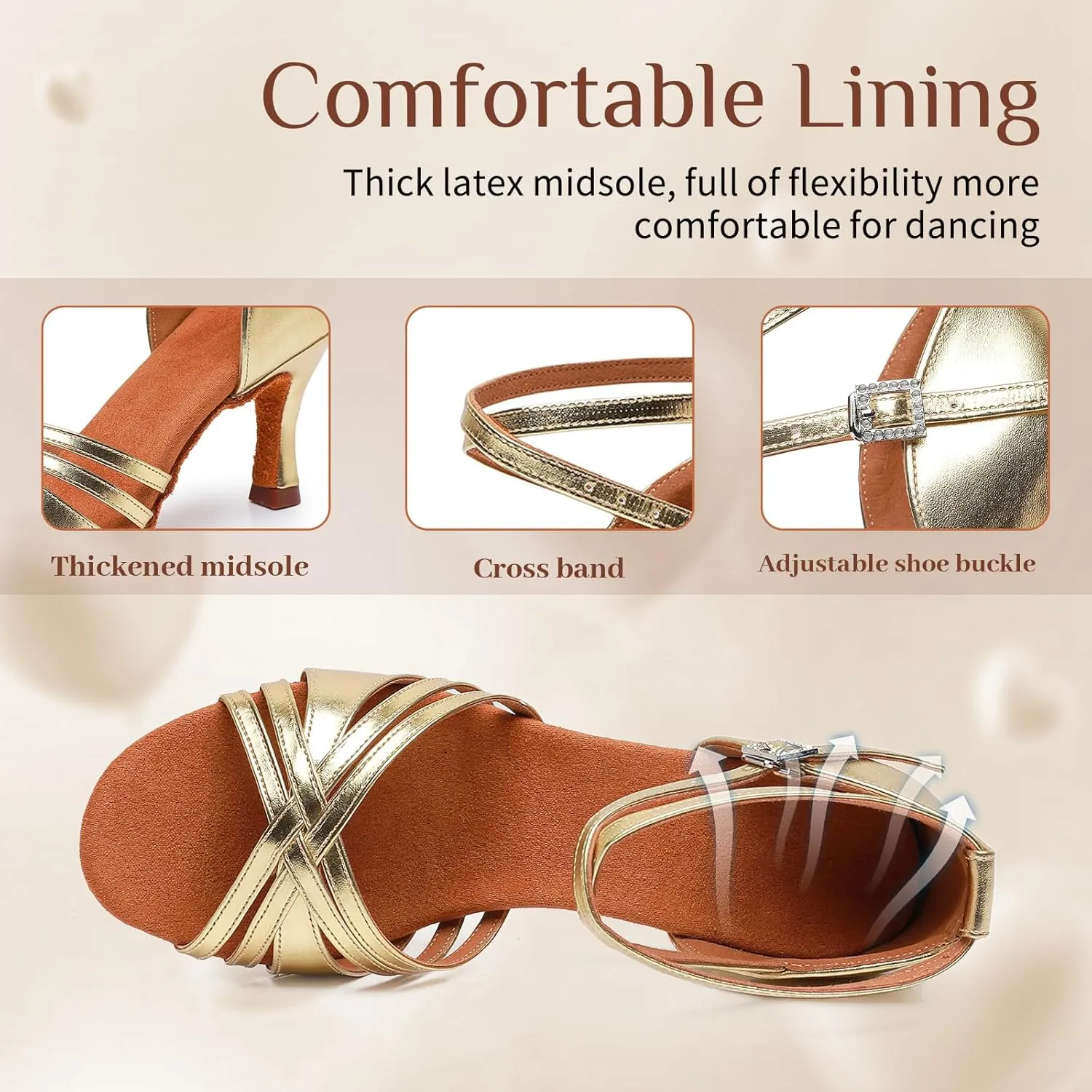 Women Latin Dance Shoes Open Toe Satin Professional Salsa Bachata Performance Ballroom Dancing Shoes,Model L3049
