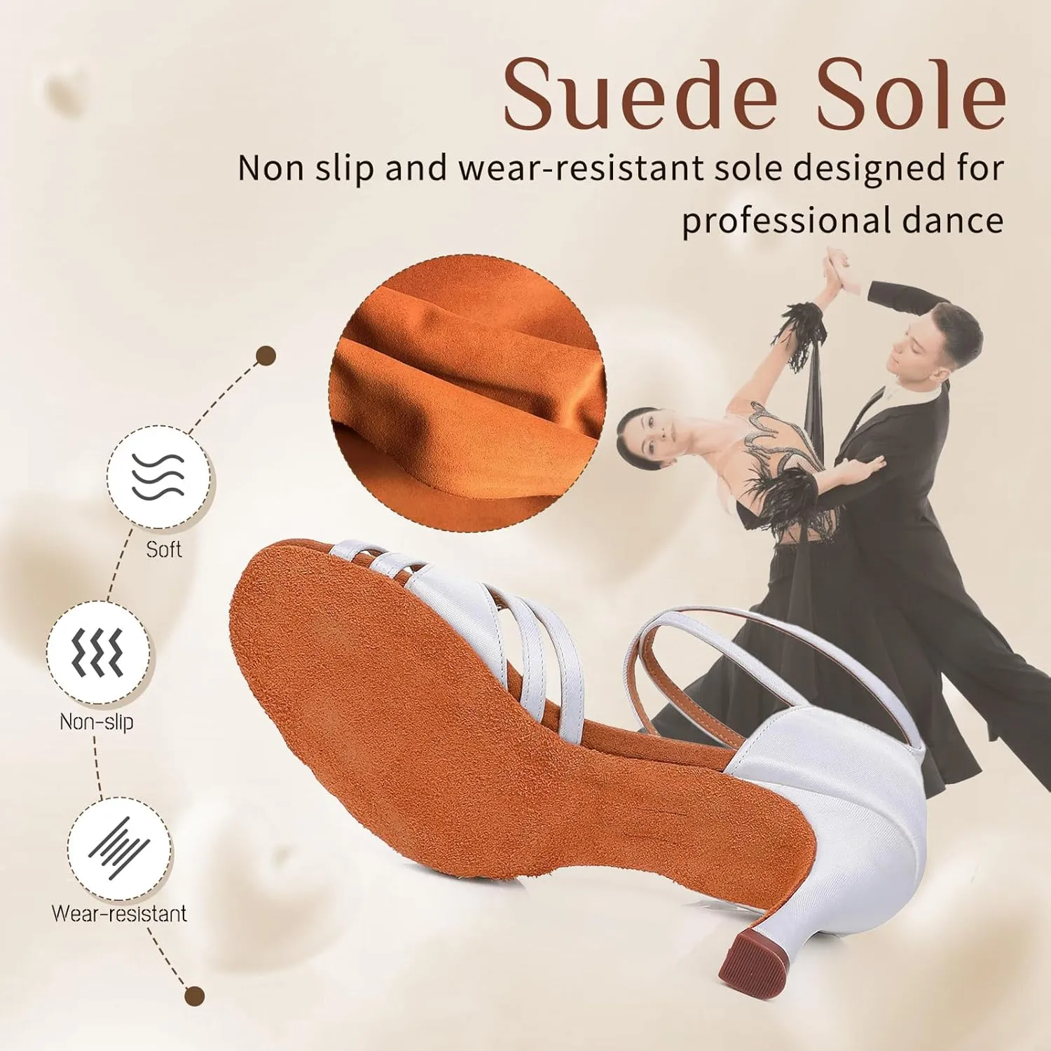 Women Latin Dance Shoes Open Toe Satin Professional Salsa Bachata Performance Ballroom Dancing Shoes,Model L3049