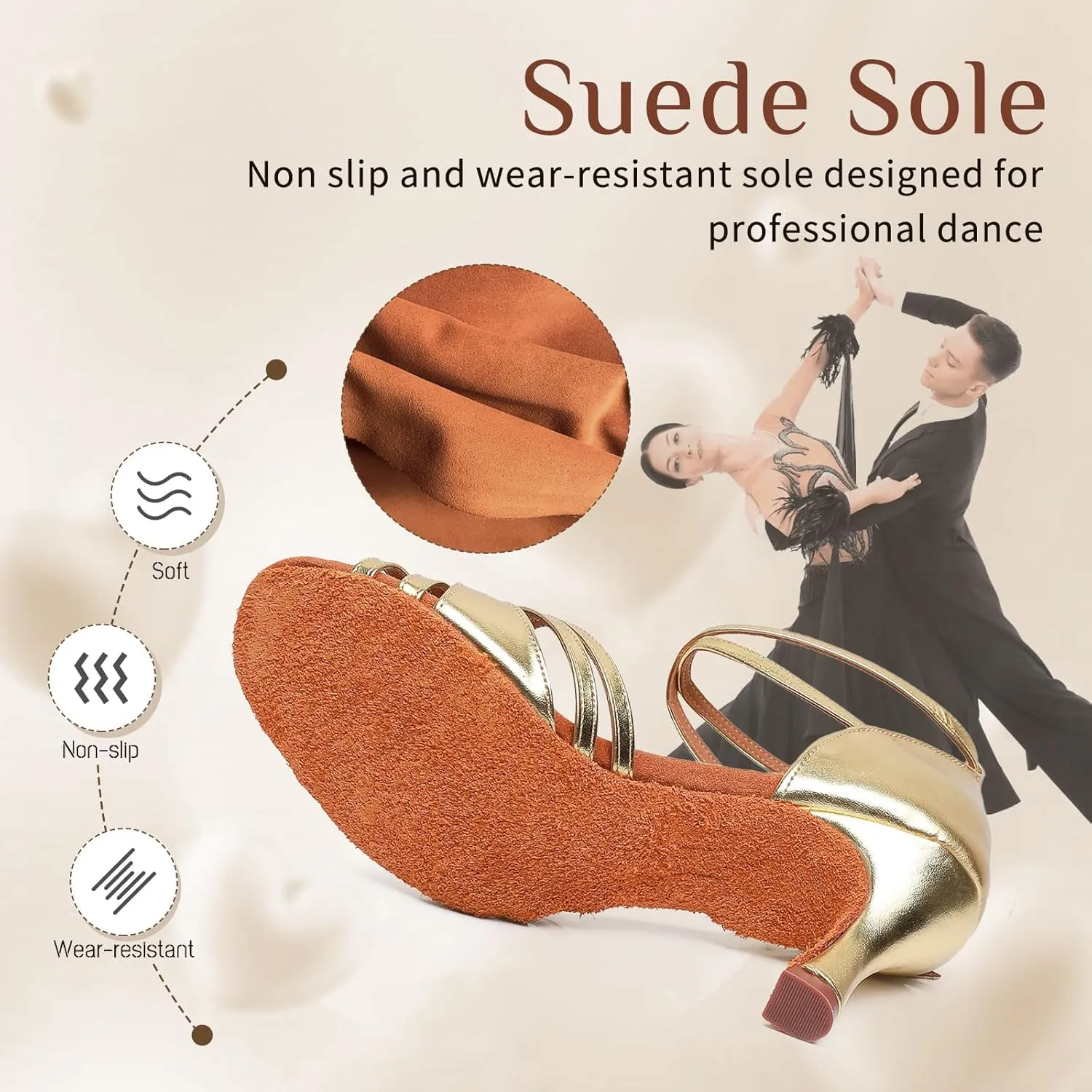 Women Latin Dance Shoes Open Toe Satin Professional Salsa Bachata Performance Ballroom Dancing Shoes,Model L3049