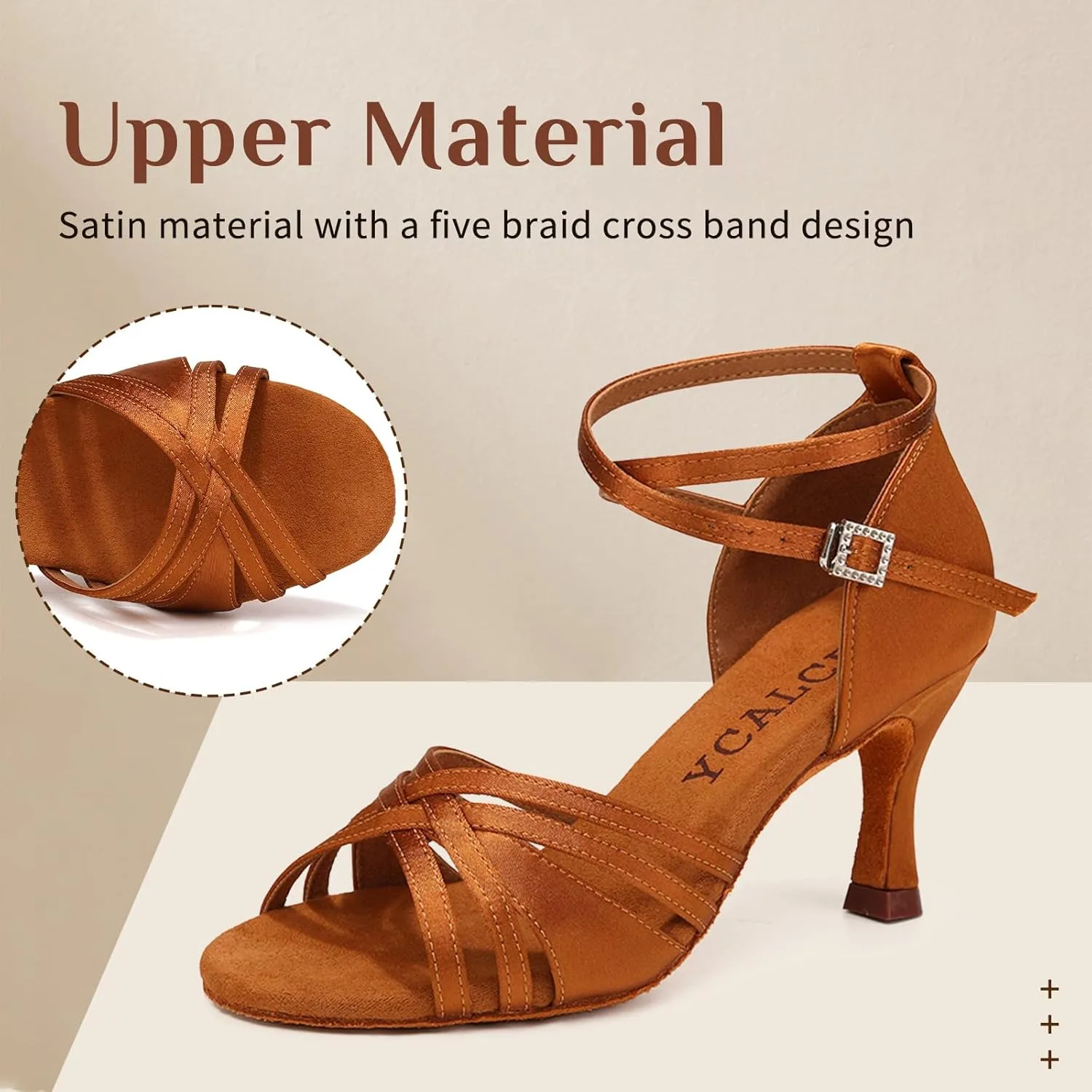 Women Latin Dance Shoes Open Toe Satin Professional Salsa Bachata Performance Ballroom Dancing Shoes,Model L3049