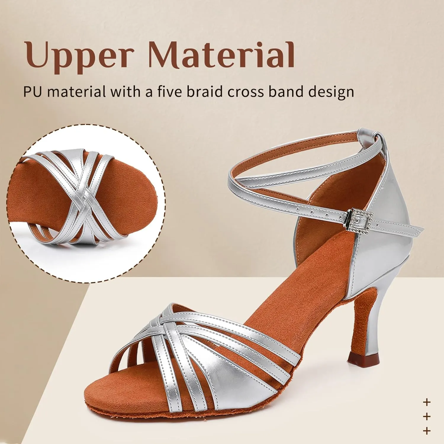 Women Latin Dance Shoes Open Toe Satin Professional Salsa Bachata Performance Ballroom Dancing Shoes,Model L3049