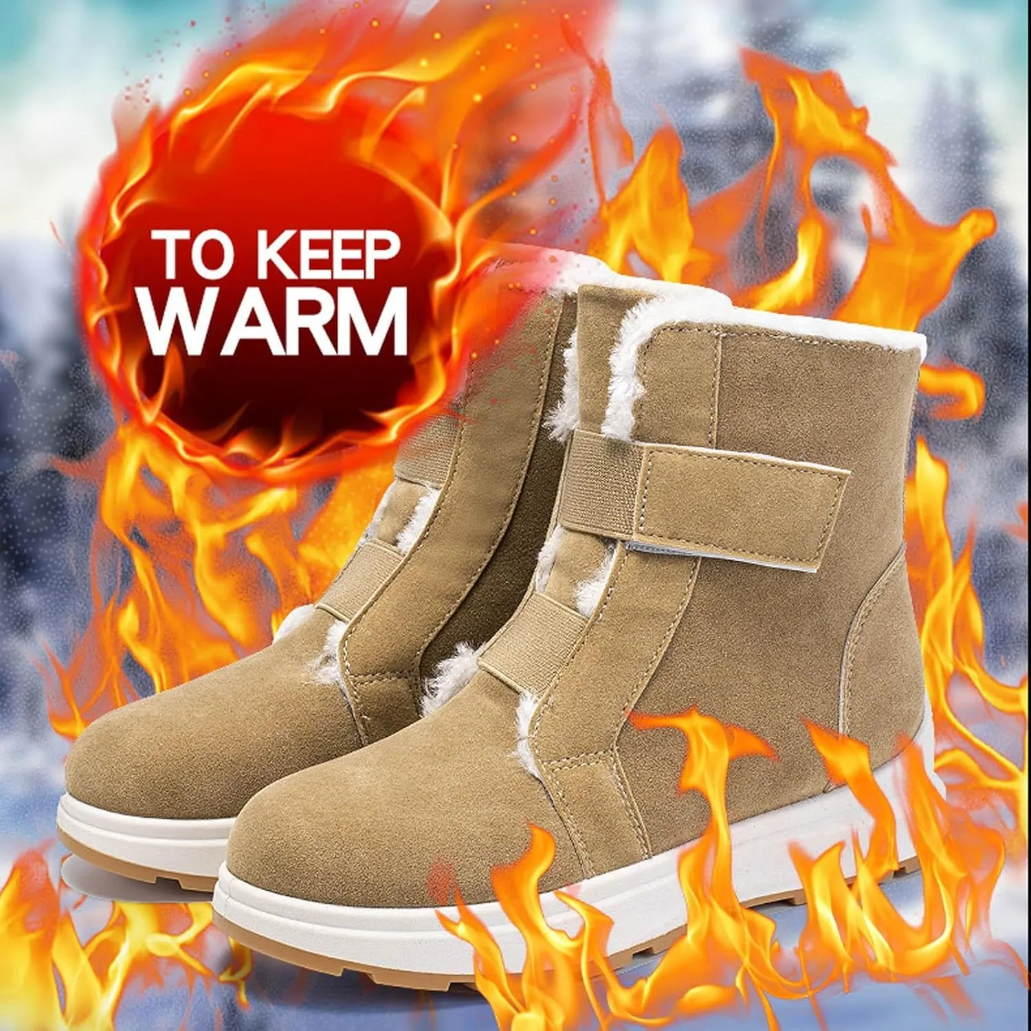 Women Snow Boots Waterproof Thermal Boots for Women Waterproof Snow Winter Warm Hiking Work Comfy Boots Sneakers Walking
